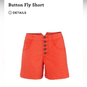 Cabi Button Fly Short in Orange size 2